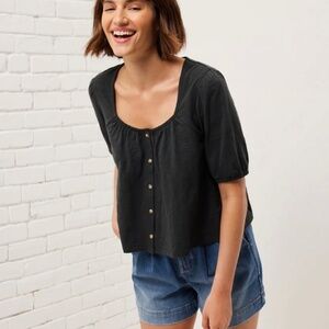 ☁️ Breezy Puff Sleeve Top | UpWest | Soot Gray | NWT